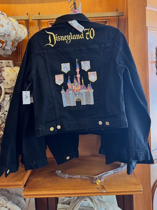 Disney Jackets & Blazers - Disneyland 2025 70th Anniversary Black Castle Denim Jacket